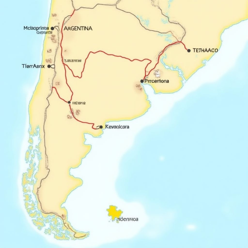 Mapa de rutas YPF